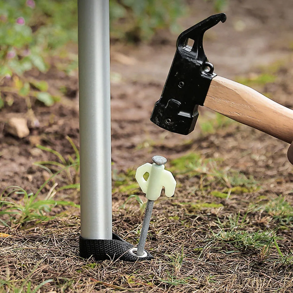 

16Pcs Sturdy Awning Pole Fixing Buckles Practical Tent Ground Nail Fixators for Camping Picnics Fixing Buckle Tent Pole Fixator