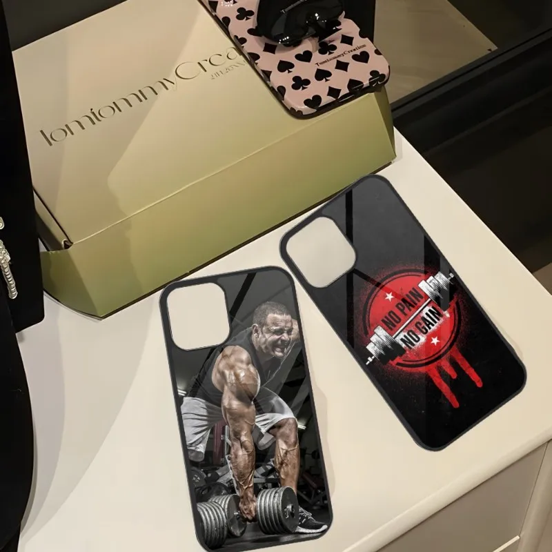 Bodybuilding Gym Fitness Phone Case PC+TPU Funda For Samsung Galaxy S10 S30 S22 S20 S21 Plus Ultra Note 10 Pro 20 Luxury Cover