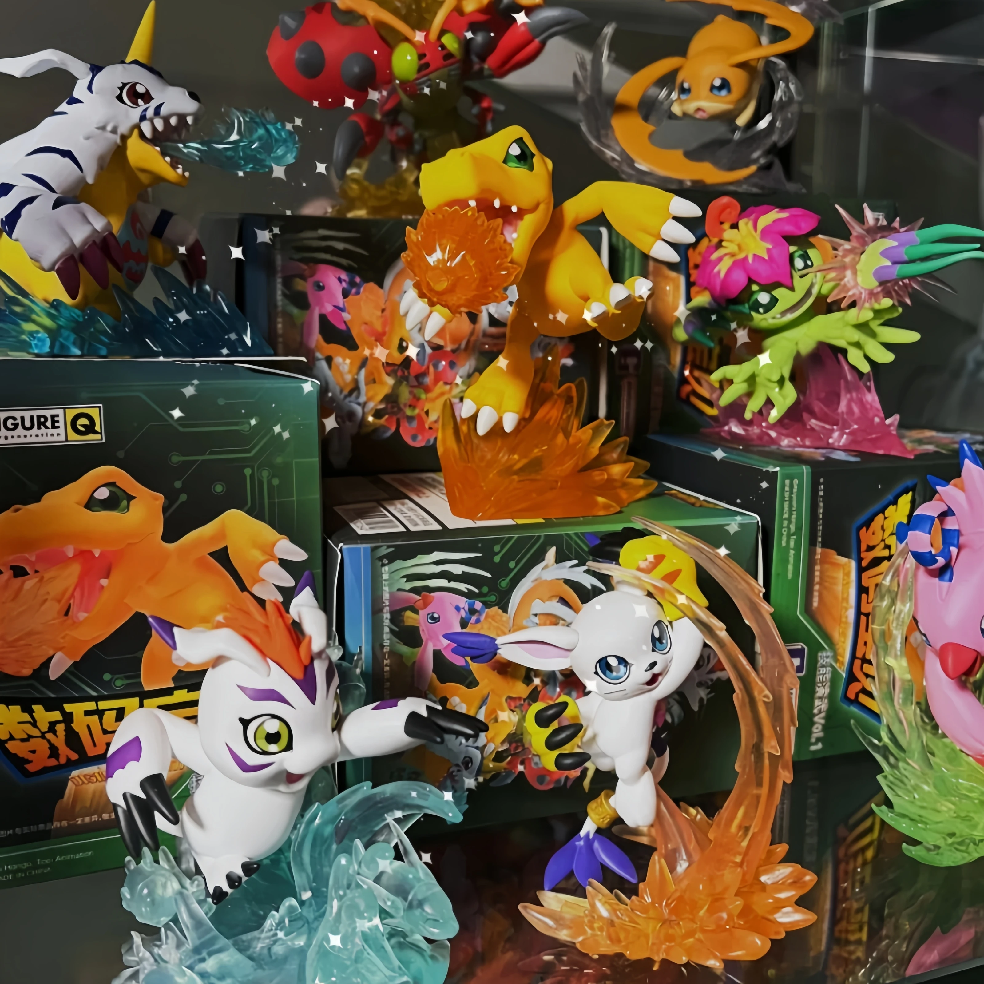 

New Genuine Digimon Adventure Blind Box Agumon Gabumon Greymon Piyomon Patamon Tailmon Palmon Figure Model Toy Mysterious Box