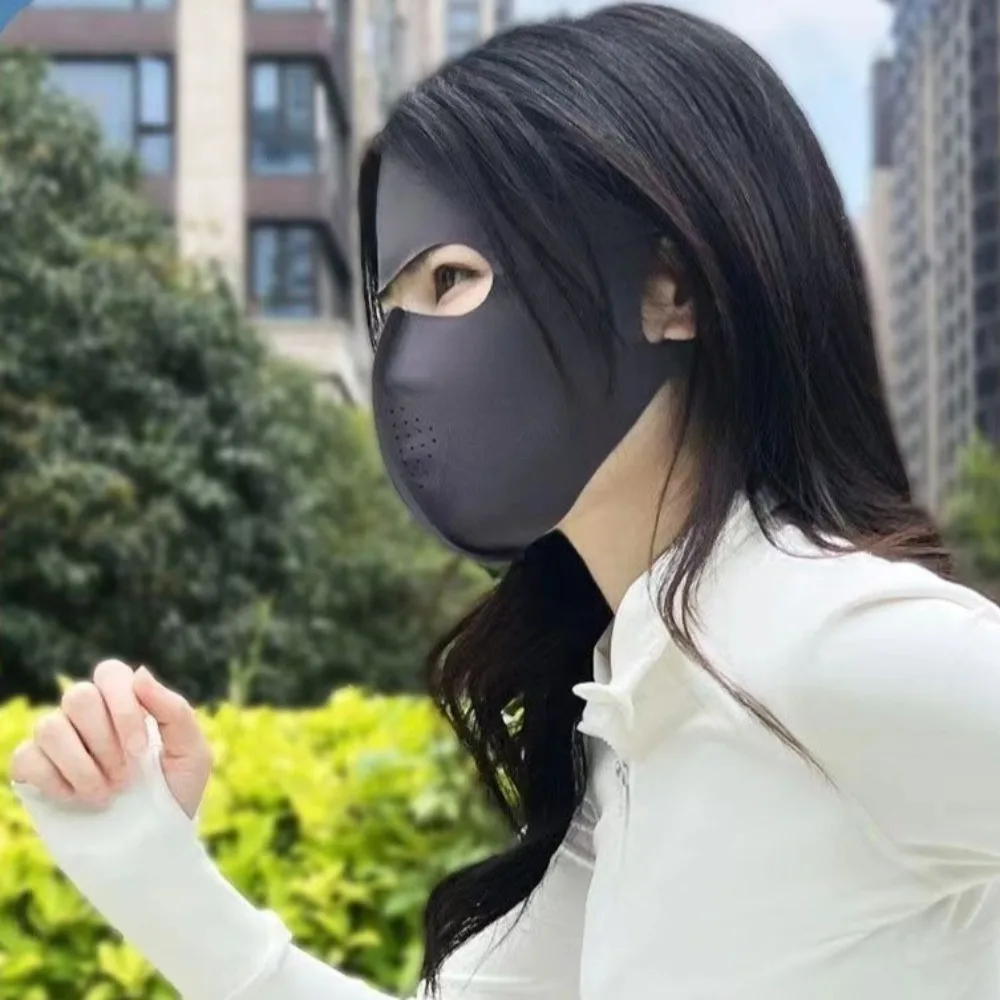 New Breathable Ice Silk Mask Anti-UV Traceless Riding Face Mask Sunscreen Mask Unisex