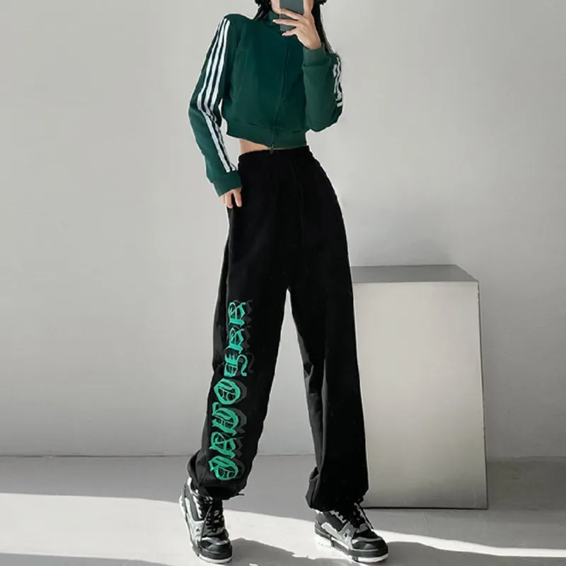 American Vintage Hiphop High Street Sports Women's Pants Korean Style Harajuku Baggy Casual Trousers Sweatpants Y2k Streetwear