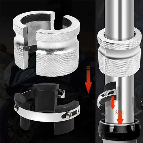 Imagen 2 del producto Herramienta de controlador de sello de horquilla de motocicleta, 39mm-50mm, eliminación manual ajustable, sellos de aceite, herramienta de instalación, accesorios universales