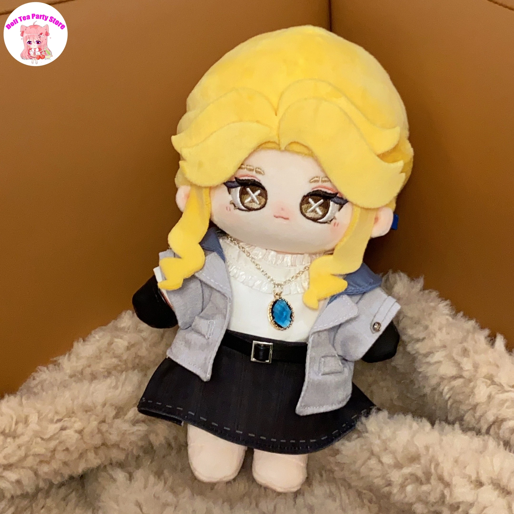 Alice Derose Attribute Plush Skeleton Doll Anime Identity Ⅴ Reporter Cartoon Dress Up Clothes Body 20CM Plushies Toys Gift