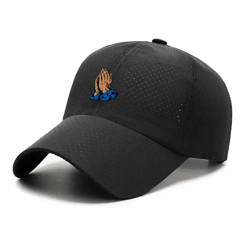Praying Hands Quick Dry Baseball Cap Christian Prayer Breathable Adjustable Sports Hat