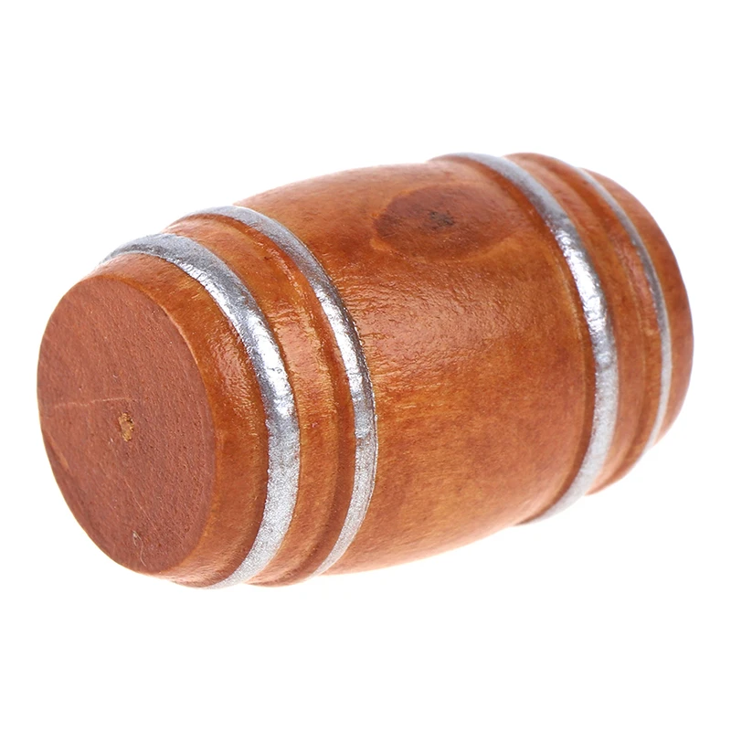 1:12 Dollhouse Miniature Mini Wooden Beer Barrel House Decoration