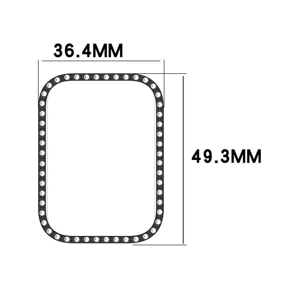 PC-Hohlgehäuse für Xiaomi Mi Band 9 Pro Smartwatch, Diamant-Kristall-Schutzhülle, Zubehör-Ersatz – Detail 3