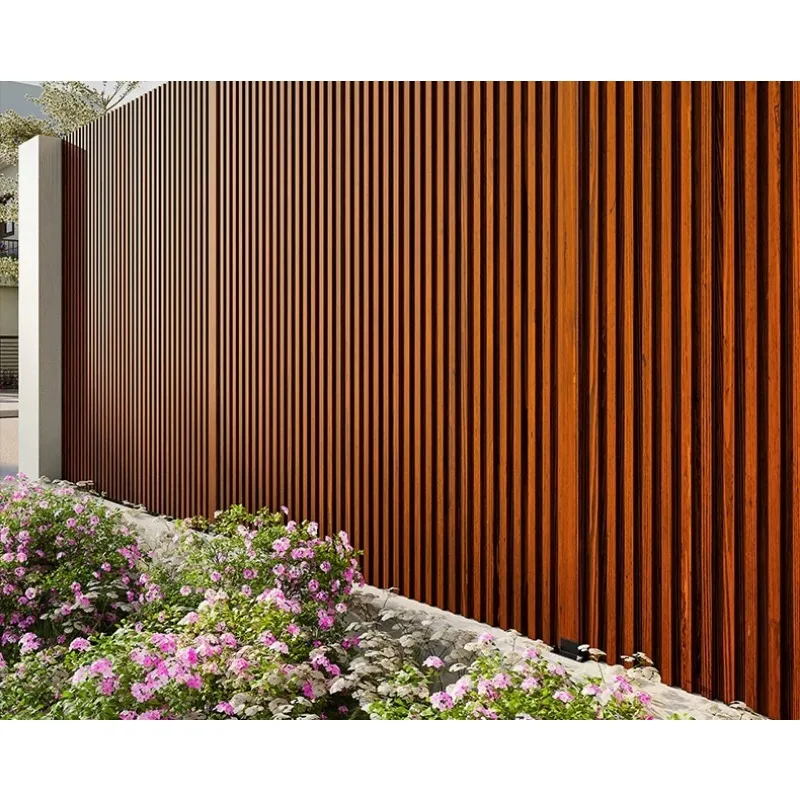 Villa fence fence courtyard  wooden outdoor railing