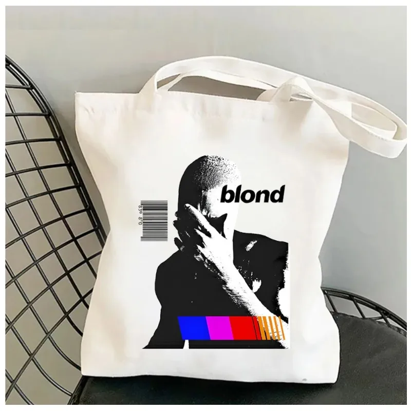 Frank Ocean Blond Cool Women Shoulder Bags Kawaii Shopper Shopping Canvas Bag Versatile Daily Shoulder Bag Fashion Girl Handbags