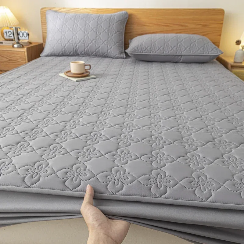 A-Class Antibacterial Quilted Mattress Protect Cover Waterproof Mattress Cover Hypoallergenic Safe Cozy,Customizable Size