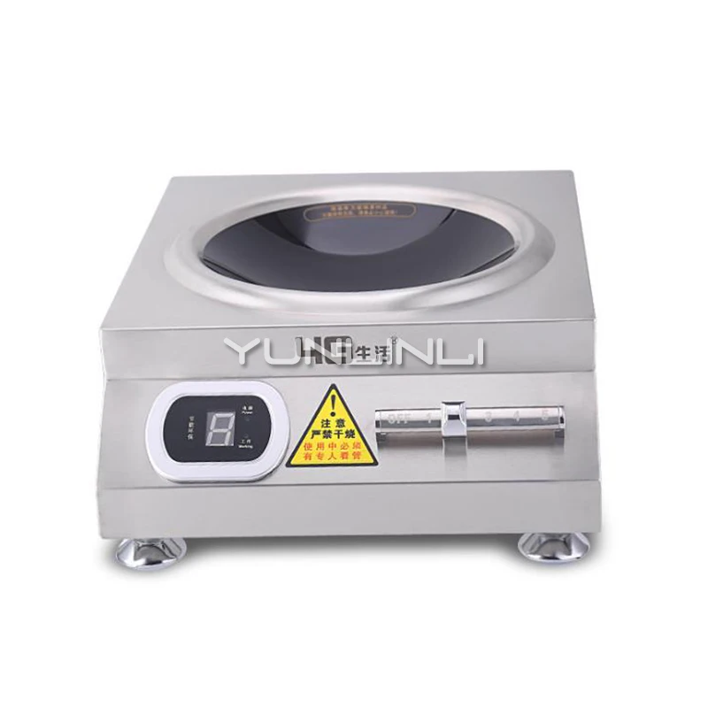 طباخ التعريفي التجاري 5000 واط طباخ كهربائي كبير الطاقة الفولاذ المقاوم للصدأ موقد التعريفي مقعر