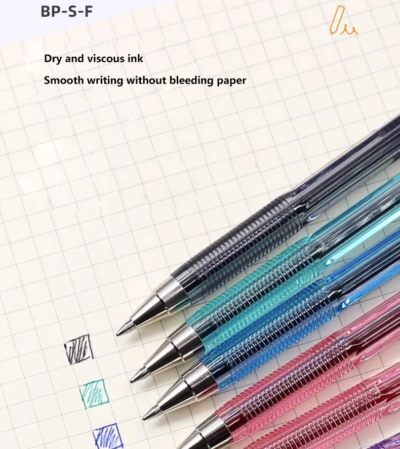 6/12 Stück Japan PILOT Kugelschreiber BP-SF Farbe 0,7 mm Rundkopf Ölstift Klassisch zum Schreiben von Unterschriften Schulbüro-Briefpapier – Detail 4
