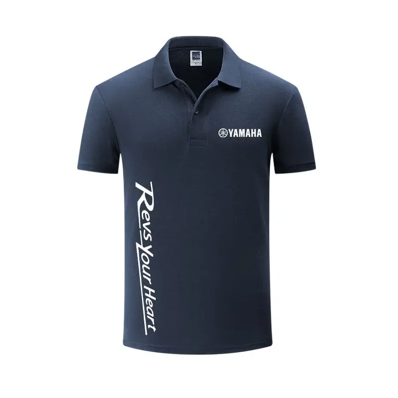 ياماها دراجة نارية R1M تعديل فارس ركوب البدلة قصيرة الأكمام قميص بولو الوقوف طوق الرجال الصيف عارضة #5