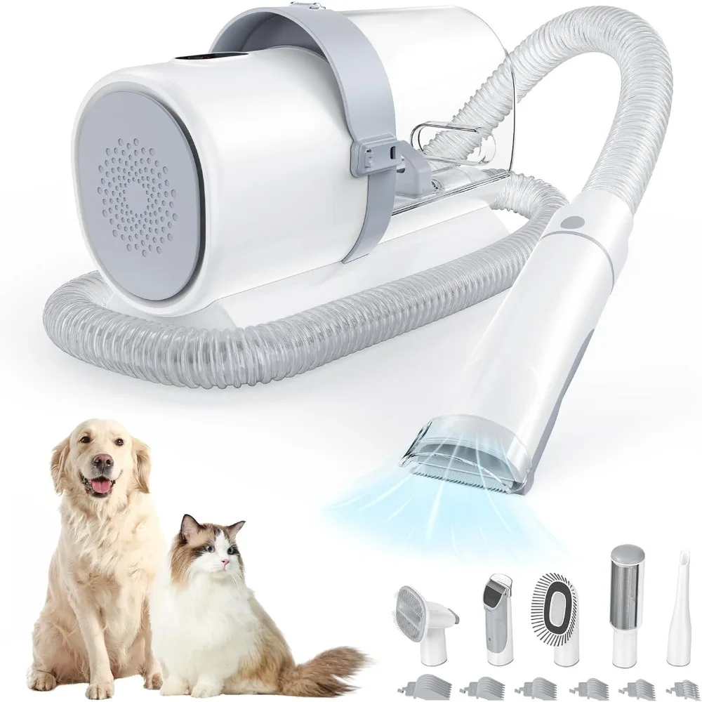 

Professional Pet Grooming Vacuum Kit with Cordless Low Noise Dog Clippers, 2.5L Cup, 3 Suction Modes