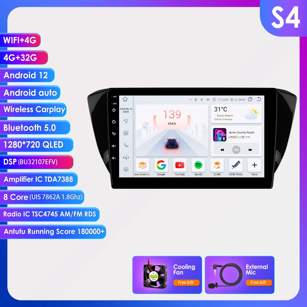 Voor Skoda Superb 3 2015 - 2019 Carplay Android Auto 2Din Auto Headunit Autoradio Autoradio Multimedia Stereo Auto Intelligent Systems AI Voice 4G WiFi 8 Core Plug&Play Head Unit Automotive Monitor