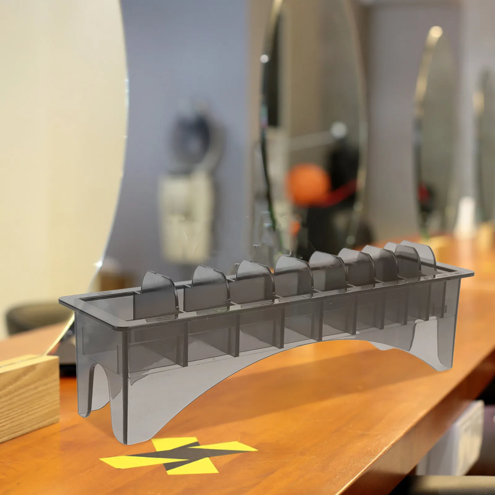 

Hair Clipper Comb Storage Box Compact Organizer for Salon Barber Home Use Easy Access Display Case Clips Guards Wall Mountable