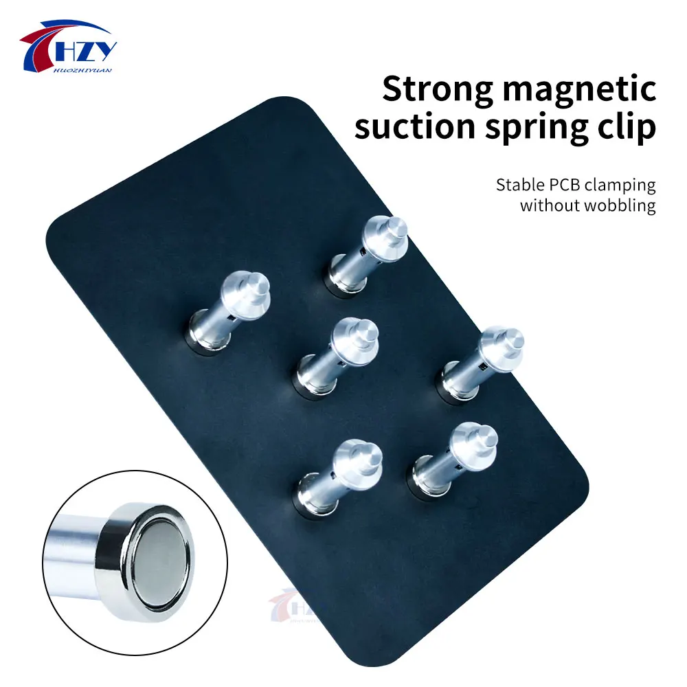 HZY TH09 Forte Morsetto a Molla di Pressione Magnetica Circuito Universale Supporto PCB Fixtute Strumenti di Saldatura di Riparazione Elettronica