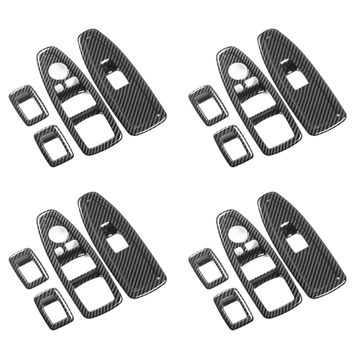 16x for BMW 1 3 4 Series 3GT F20 F30 F31 F32 F34 F36 Window Glass Lift Button Decoration ABS Carbon Fiber Panel