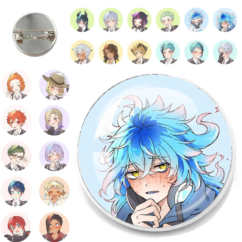 Twist Wonderland Pins Cartoon Glass Brooch Handmade Backpack Clothes Accessories Anime Collection Badge Decoration Pins Gift