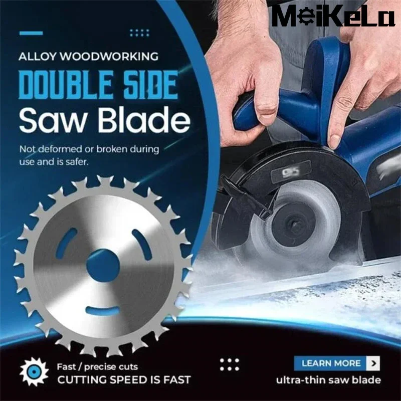 Cut Woodworking Double Side Saw Blade 20Sawteeth Sharp Carbide Cutting Disc For Angle Grinder to Cut Metal PVC Wood Cutting