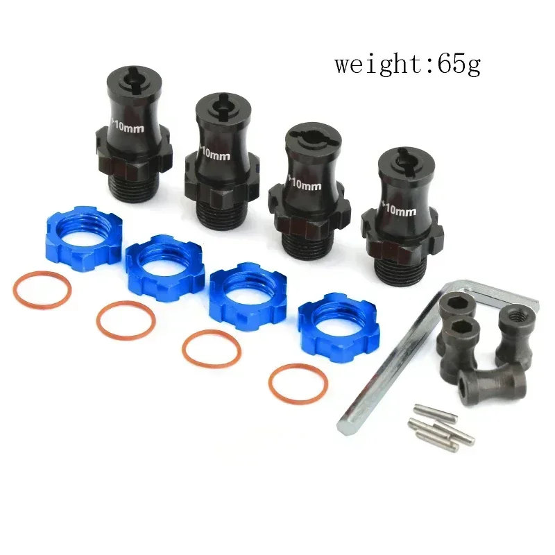 Metal Extended 17Mm Splined Wheel Hex Hub Adapter For Trxs Slash 2WD Rustler Stampede Bandit 4WD RC Car Parts
