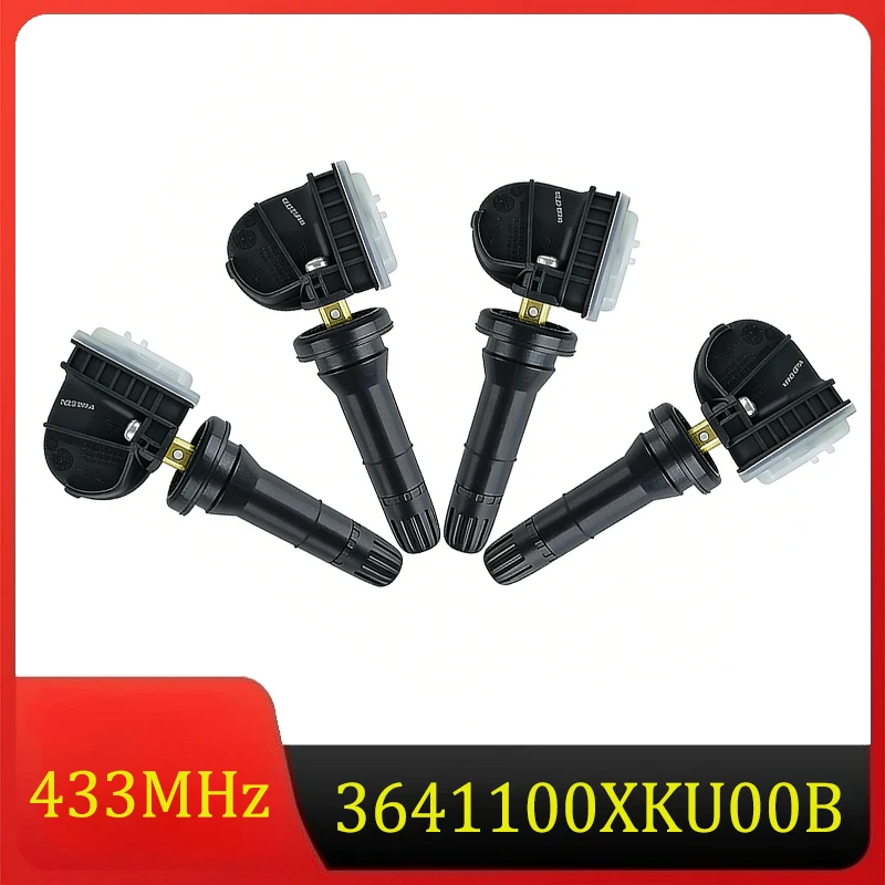 

Set of 1/2/4pcs 3641100XKU00B Black Car Tire Pressure Monitor Sensor Fit for Great Wall Wingle C30 5 6 7EV 2018-2020 433MHZ TPMS
