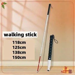 Lightweight Cane Retractable Crutch Telescopic Walking Stick for the Elderly Blind People Self Defense Portable Pole Light