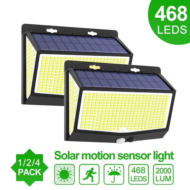 Lampa solarna LED 468/528 z czujnikiem ruchu PIR, wodoodporna, zasilana energią słoneczną, lampa ścienna, dekoracja ogrodowa, awaryjne oświetlenie uliczne
