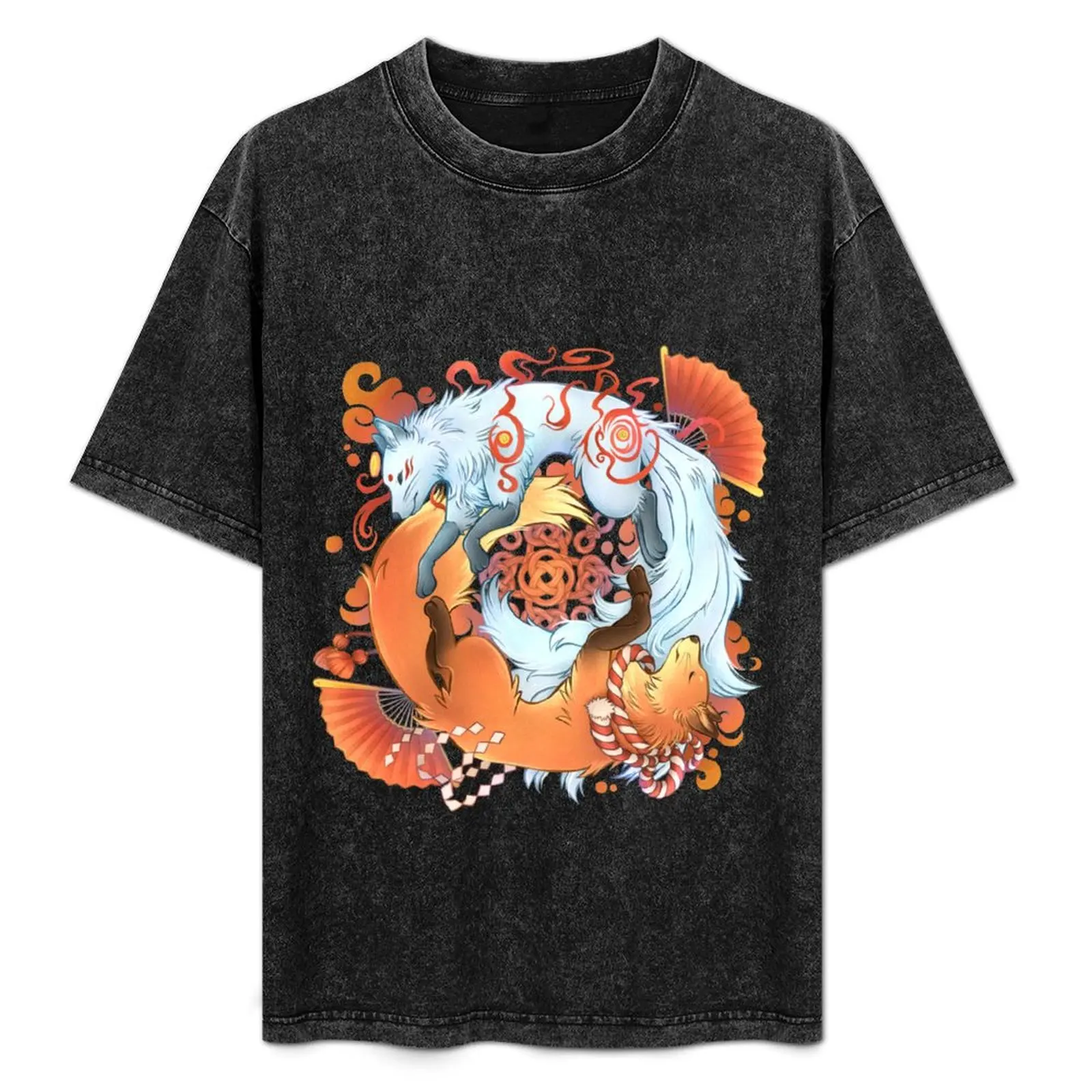 

Kitsune Inari Fox Yin Yang T-Shirt t shirts for man pack cotton t shirts for man cotton T-Shirt