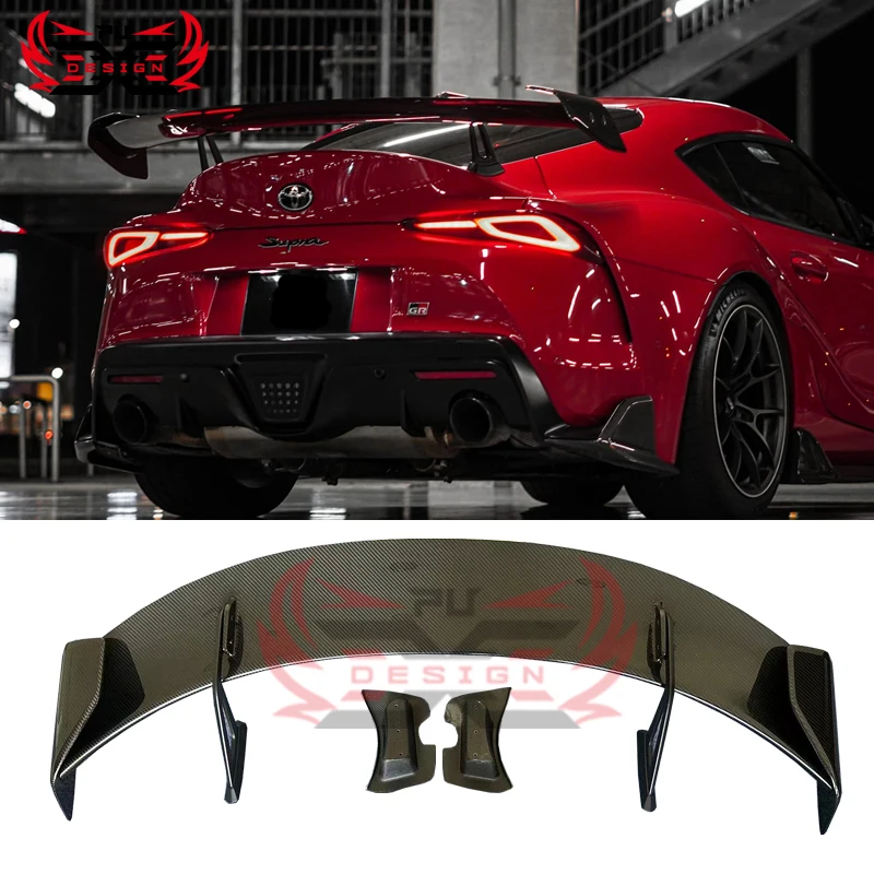 Dry Carbon Fiber ADR Style Spoiler For Toyota SUPRA A90 A91 MK5 Swan Neck Spoiler Rear Trunk Tail Boot Lip Wing Body Kit