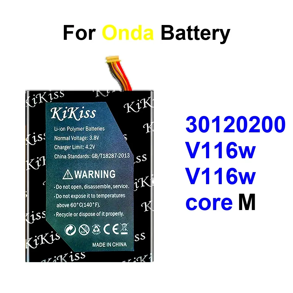 

Laptop Battery Fast Charging 30120200 4900-12500Mah For Onda V116w Core