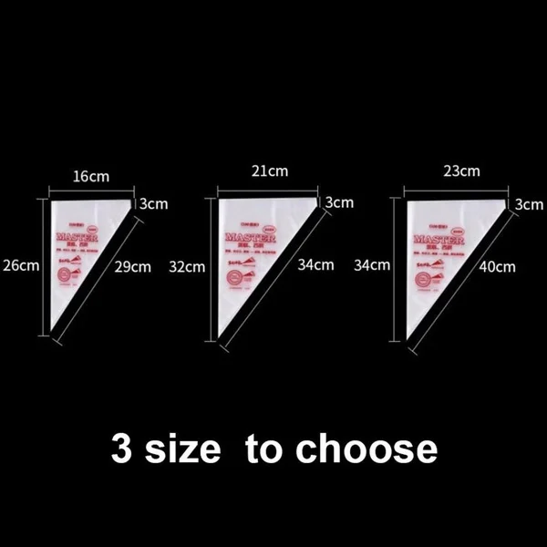 100 قطعة كيس الأنابيب القابل للتصرف الجليد فندان كعكة كريم ضغط كريم حقيبة تلميح فوهة أكياس كعكة أدوات الحلوى الديكور المعجنات