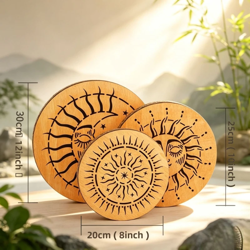 Wooden Stream Drum Sound Healing Mindfulness Stream Drums Spiritual Relaxation Drums Portable Percussion Musical Instruments