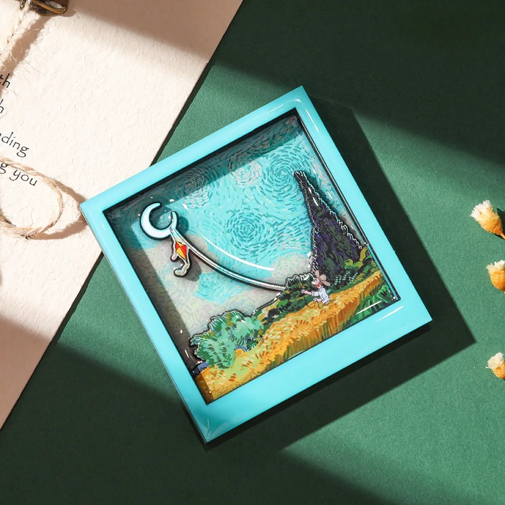 Ins Cute Cartoon Van Gogh Two-Dimensional Famous Painting Refrigerator Magnet Personalized Creative Magnet Refrigerator Decoration