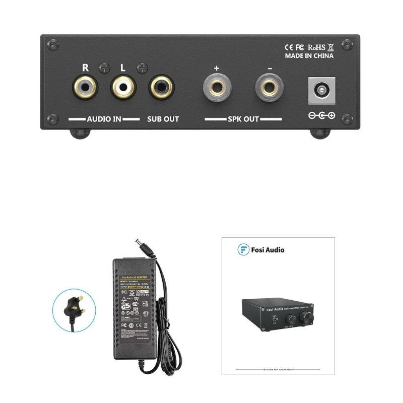 M03 Amplificatore Subwoofer per Home Theater Amplificatore Potenza Integrato a Canale Mono per Subwoofer con Altoparlanti