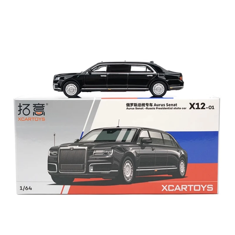 XCARTOYS 1:64 Auto presidenziale russa X12-O1 Modello di auto in lega su piccola scala Hobby Collezionismo Ornamento Giocattoli