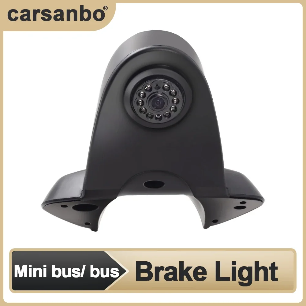 

Carsanbo Waterproof Black Rear View Camera Brake Light HD Night Vision Reversing Camera With 2 Video Input 4PIN For Minibus/Bus