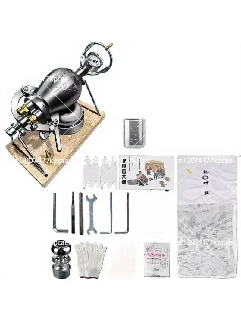 Traditional Hand Crank Popcorn Popper Machine | Open Flame Corn & Rice Puffing Maker for Home, Street Food, and Camping