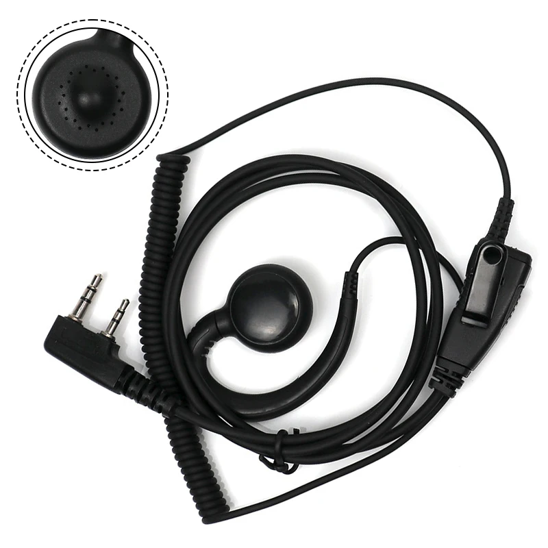 

C-Shaped Rotary Earphones Hands-Free Intercom & Two-Way Ham Radio Mic Clear Sound Quality Walkie-Talkie Parts Accessories