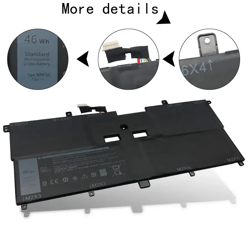 NNF1C HMPFH Battery for D-ell X-PS 13 9365 Series, X-PS 13-9365-D1605TS 13-9365-D1805TS 13-9365-D2805TS 13-9365-D3605TS Laptop