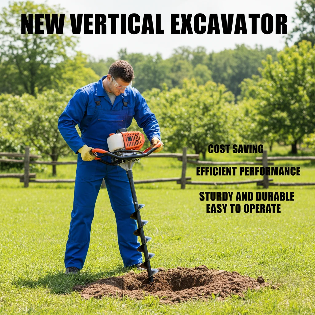 

Электрический бур для бурения отверстий в грунте, 52 куб. см, с 3 насадками, для установки столбов и бурения ям