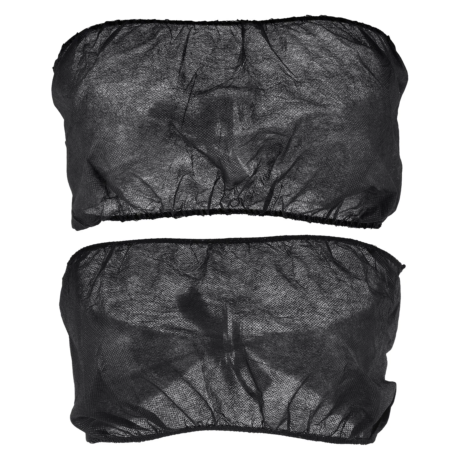 

15 шт. одноразовых бюстгальтеров без бретелек, черные, из нетканого материала, для спа-процедур, защиты от пота, для женщин, для салонов красоты, для защиты при загаре