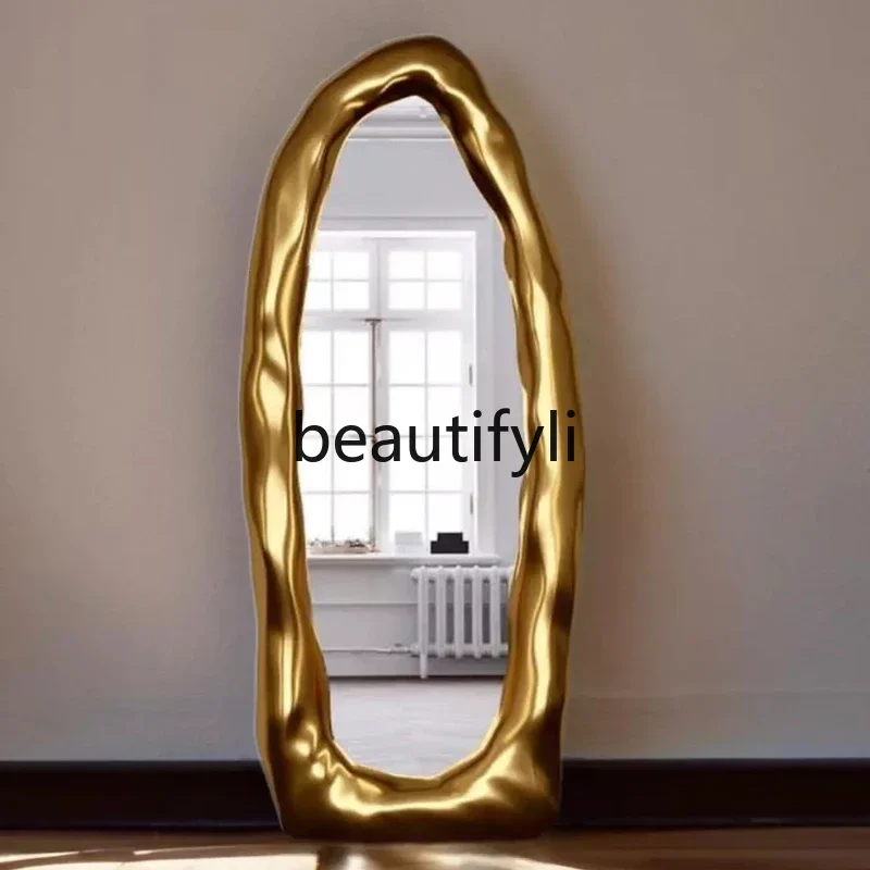 

a16 French full-length mirror household special-shaped full-length mirror irregular floor mirror cloakroom