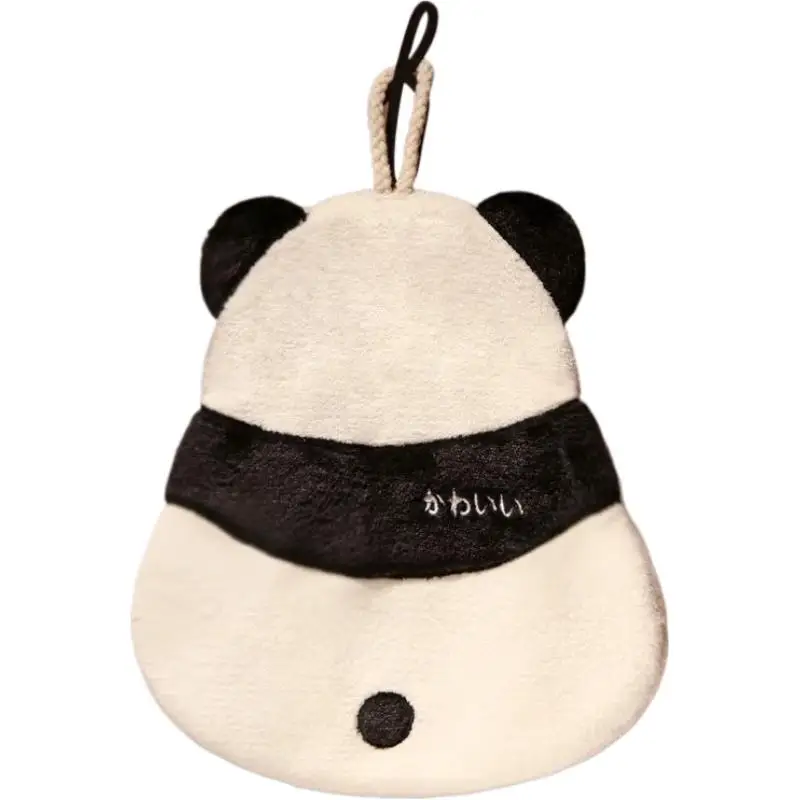 Toalla de mano de algodón con estampado de abeja y panda, súper suave, absorbente, tejido de alta densidad, portátil, ligera, ecológica, para viajes y deportes