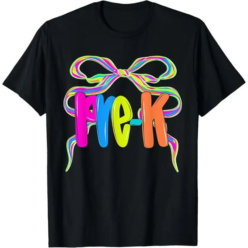 

Cute Pre-K Teacher T-Shirt, Back to School Outfit, Funny Kindergarten Slogan Tee, Preschool Student Gift for Girls