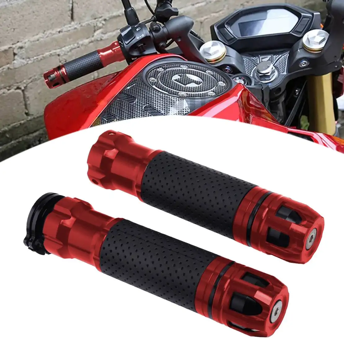 

1 Pair 7/8" 22mm Motorcycle Motorbike Universal Rotatable Throttle Handlebar Handle Bar Aluminum Alloy Hand Grips