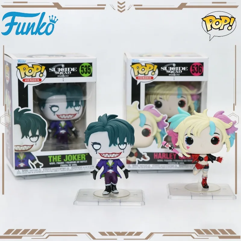 

Оригинальная фигурка FUNKO POP DC Suicide Squad THE JOKER HARLEY QUINN, игрушки для мальчиков и девочек, подарок, коллекционная модель, украшения