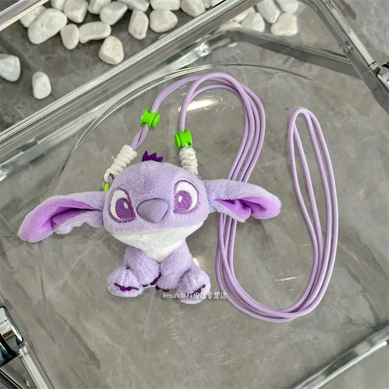 Disney-Lilo e clipe traseiro destacável para telefone móvel Stitch, boneca Stitch criativa, cordão anti-queda, presente fofo para estudante, diagonal, novo