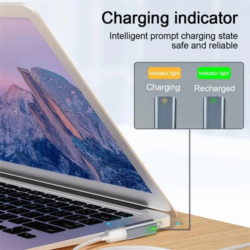Type C Magnetic USB PD Adapter for 1 2 MacBook USB C Female Fast Charging Magnet Plug Converter Alloy