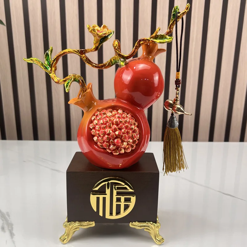 PYH luxury Duozi Duofu pomegranate ornament new Chinese creative entrance decoration ornament wedding gift