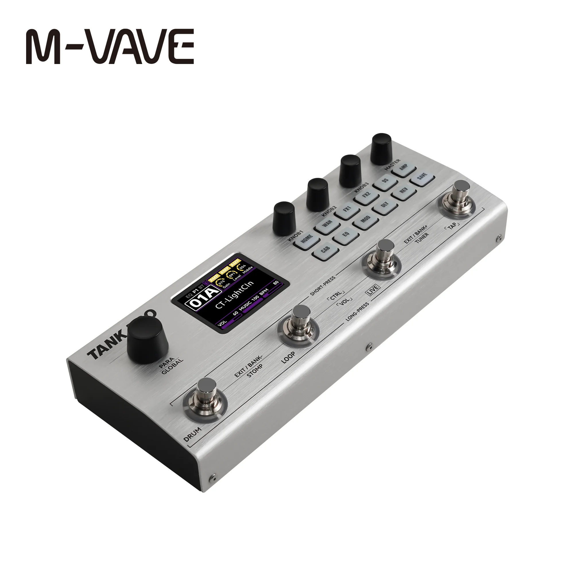 M-VAVE TANK PRO Electric Guitar Pedal, 90 Amp+90 Cab Models, 300+